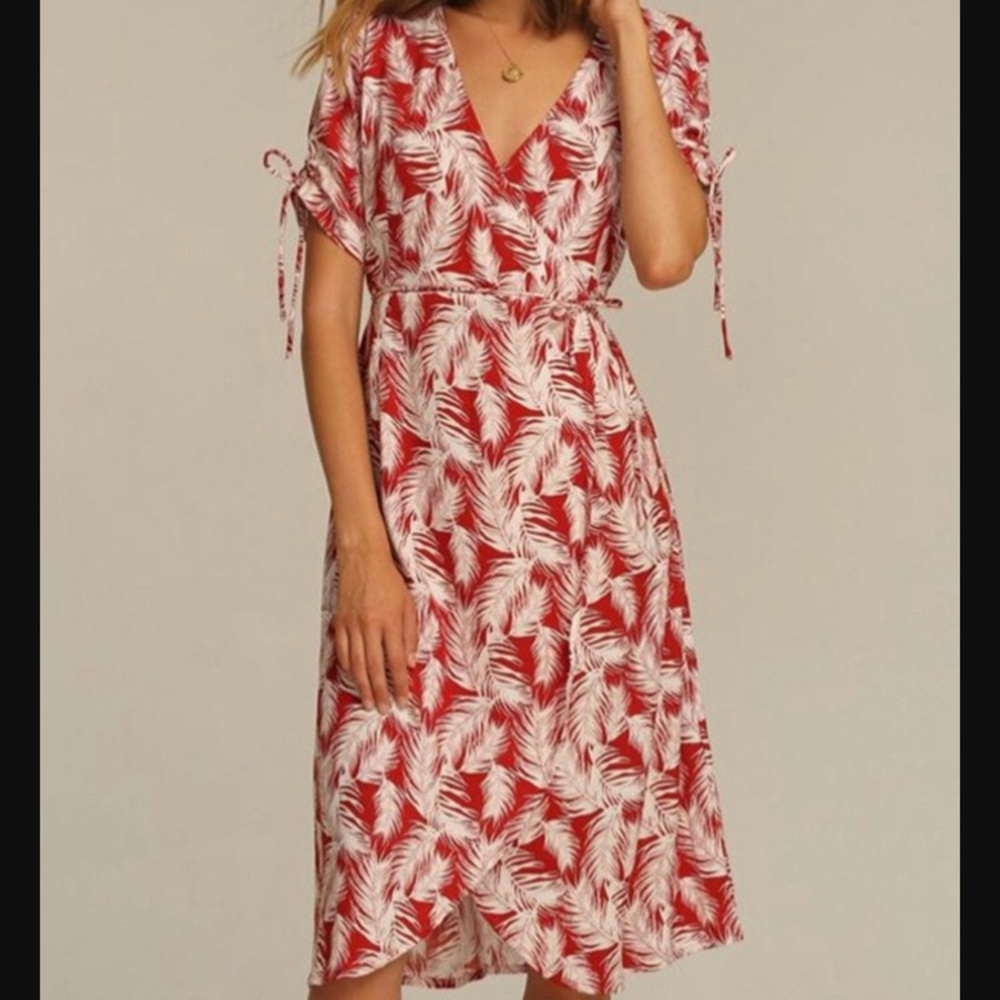 Rue Stiic Josie Midi Wrap Dress in RED ❤️